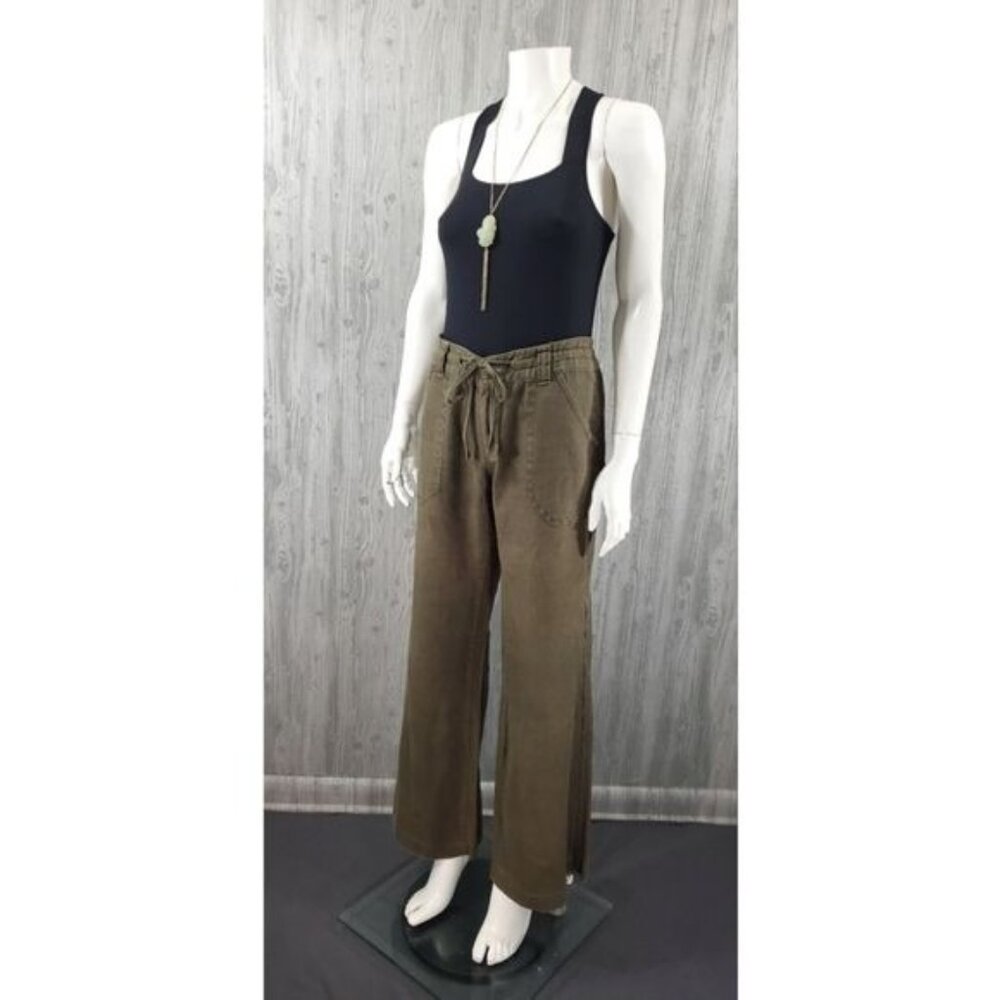 Vintage Linen Wide Leg Pants Uptown Granola Girl Y2K 00s - Picture 3 of 7